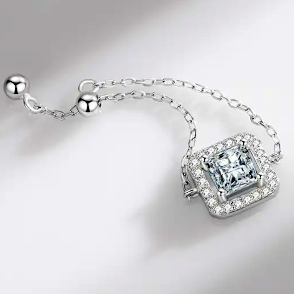 925 Sterling Silver Ring Crystal